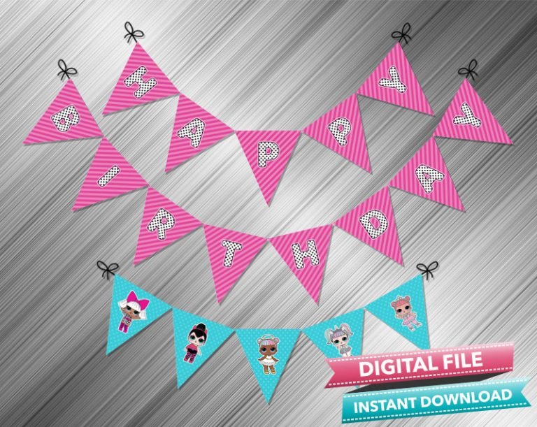 LOL Surprise Doll - Birthday Invitation and Printable Party Decoration ...