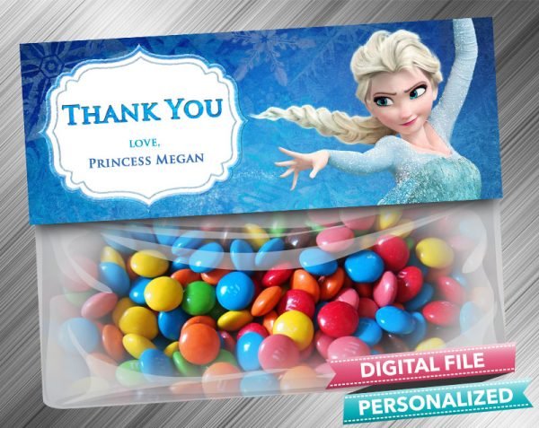 Frozen Elsa Favor Bag Toppers Treat Bag Birthday
