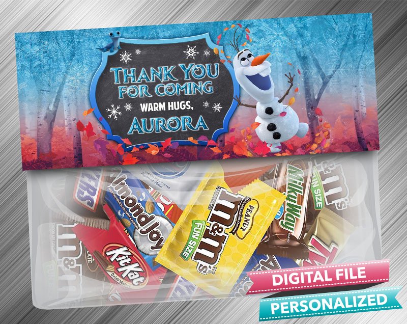 Frozen - Favor Bag Toppers - preview3 OLaf Frozen Favor Bag Toppers