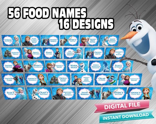Frozen Food Tent Label
