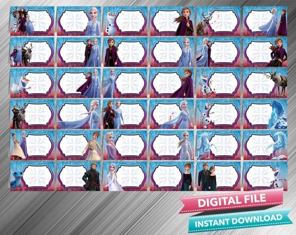 Frozen 2 Food tent food label