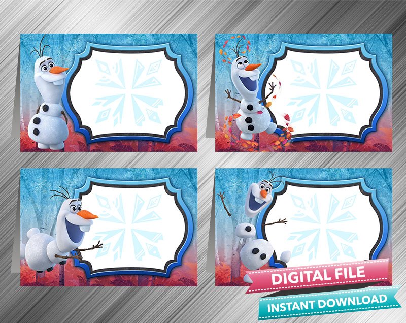 Frozen - Food Label - preview2 Olaf Frozen 2 Food tent food label