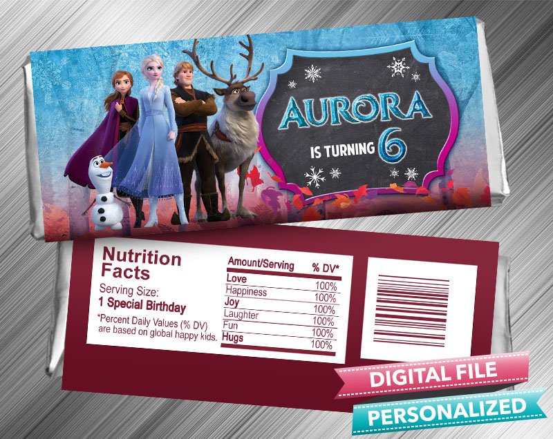 Frozen - Hershey Wrapper - preview1 Frozen Hershey Wrapper Candy Bar Birthday
