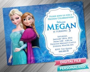 Frozen Anna Elsa Invitation