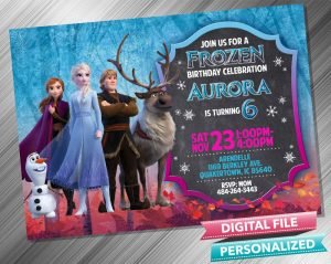 Frozen 2 Chalk Style Invitation