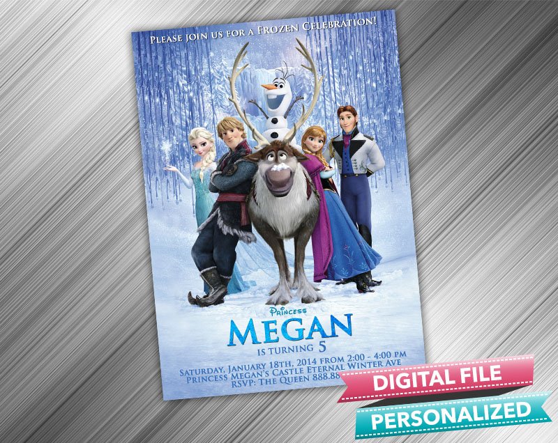 Frozen preview4 - no photo Frozen Birthday Invitation