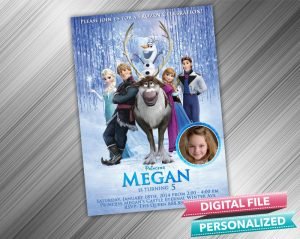 Frozen Invitation with picture