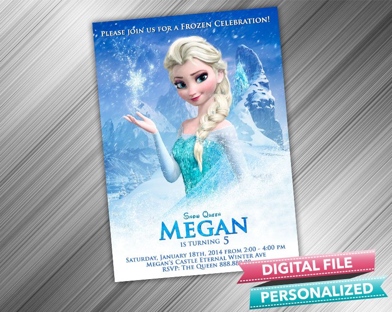 Frozen preview6 - no photo Frozen Snow Queen Elsa Birthday Invitation