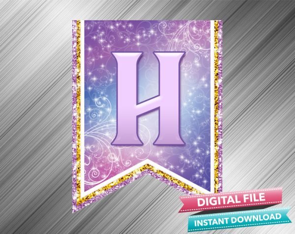 Princess Rapunzel Birthday Banner