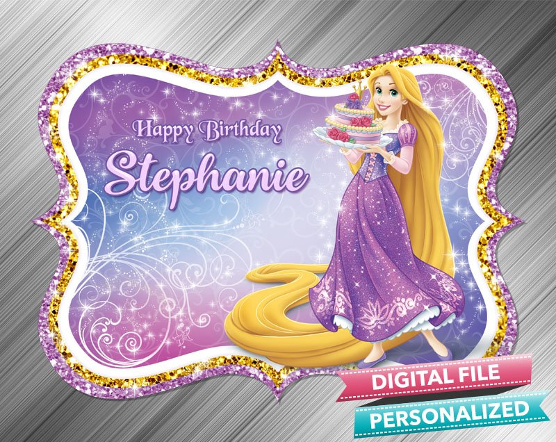Rapunzel - Birthday Sign - preview Rapunzel Birthday Sign