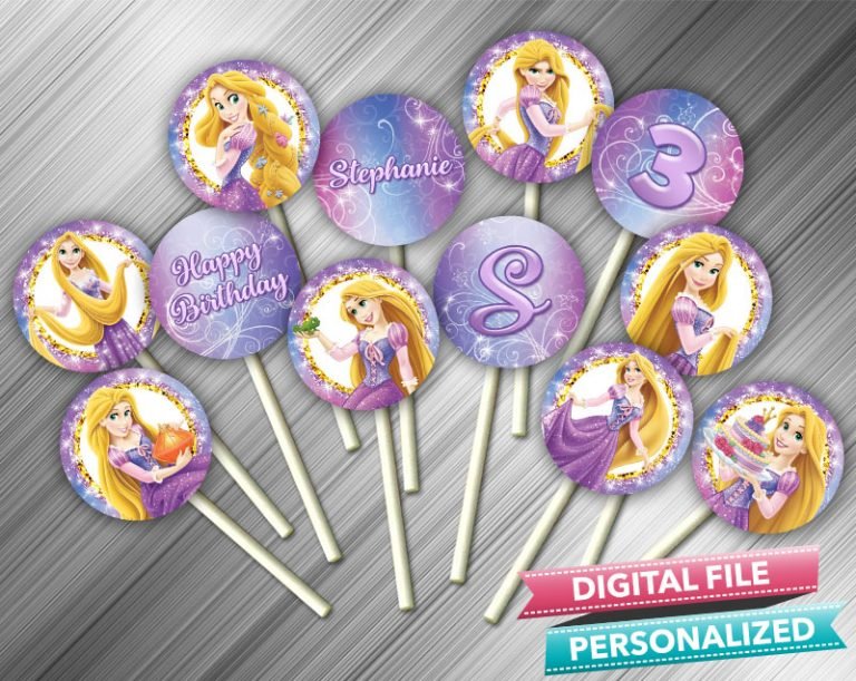 Princess Rapunzel Cupcake Toppers