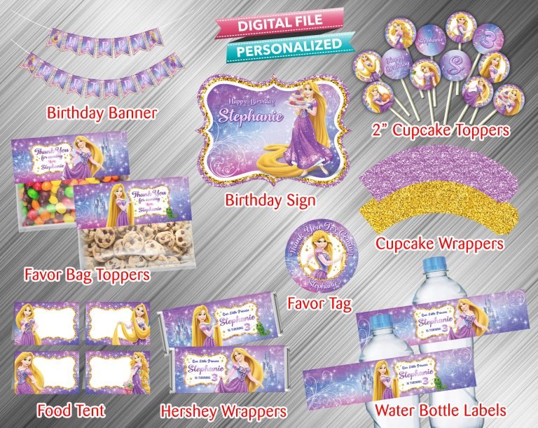 Princess Rapunzel Printable Birthday Package