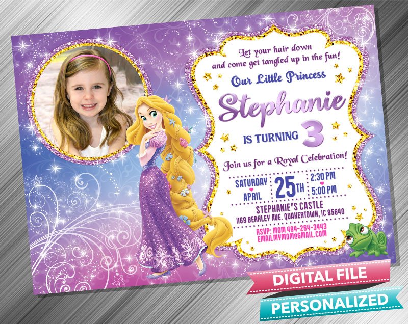 Rapunzel - preview - photo rapunzel birthday invitation