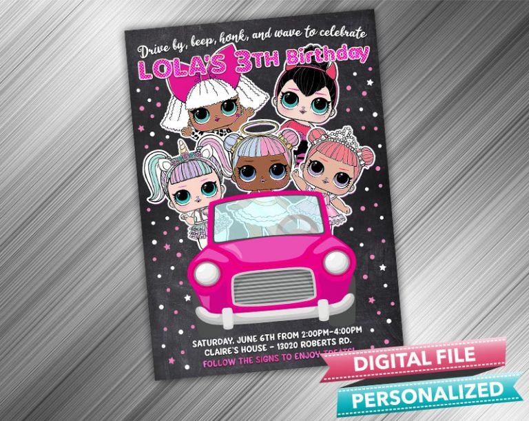 LOL Surprise Doll - Birthday Invitation and Printable Party Decoration ...